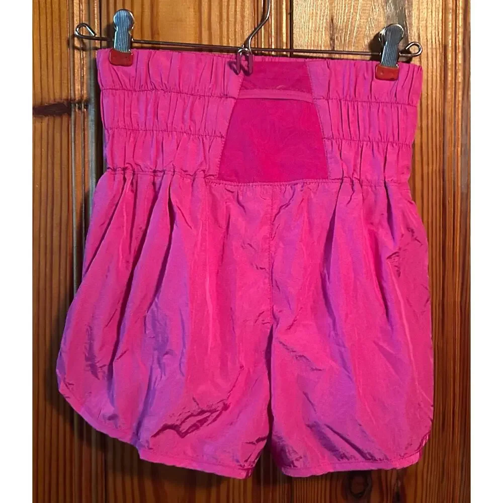 Free people movement way home shorts womens small pink athletic elastic waist